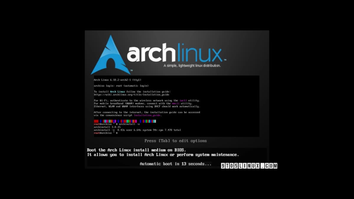 Arch Linux inicia 2026 com ISO fresca e Kernel 6.18 LTS