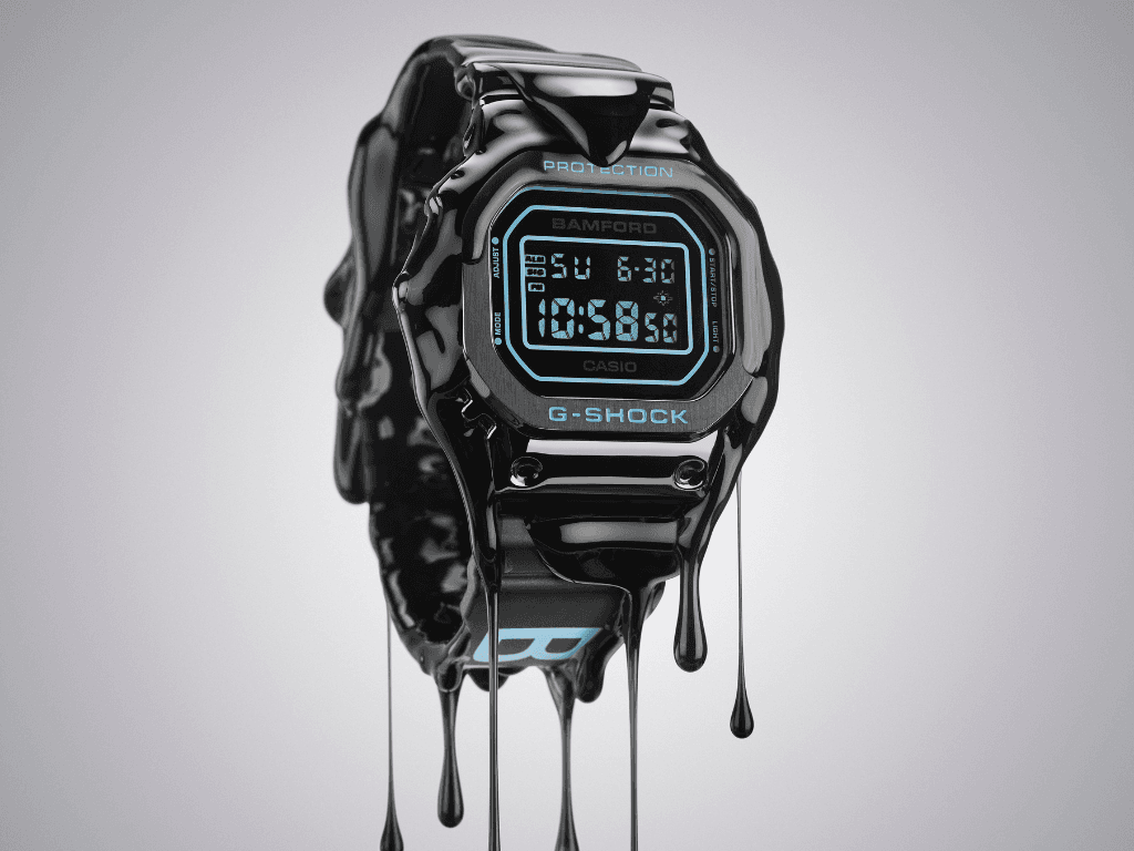 Casio G-Shock x Bamford: Novo GM-5600 em aço com toques azuis