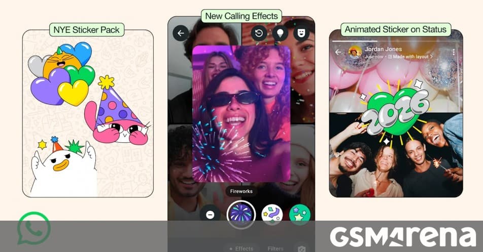 WhatsApp celebra Ano Novo 2026 com stickers e efeitos especiais